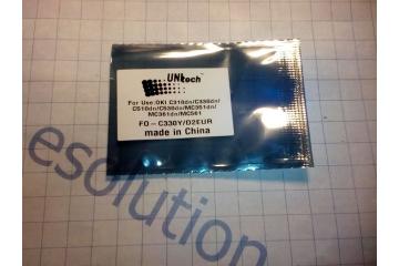 Chip for OKI C310/C330/ C510/ C530/ MC361/ MC561 (yellow) (2K) (100%)